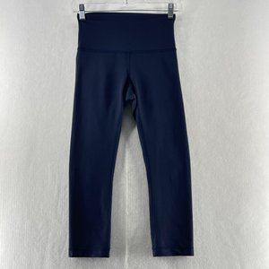 Lululemon Wunder Under Cropped Leggings Women's Size 4 Navy